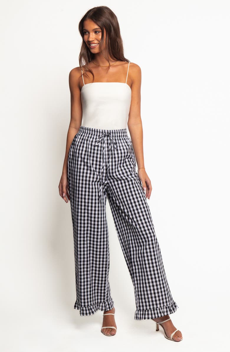 Petal & Pup Marina Tie Waist Ruffle Hem Pants, Alternate, color,