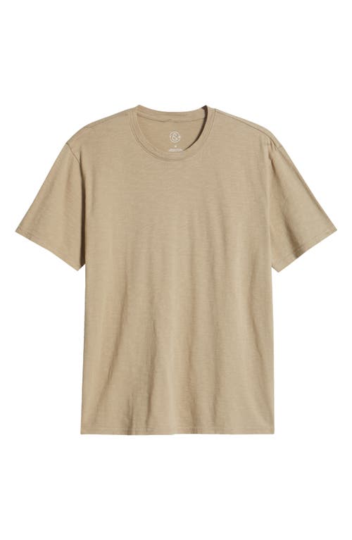 Treasure & Bond Lived In Slub Jersey Crewneck T-shirt In Tan Burrow