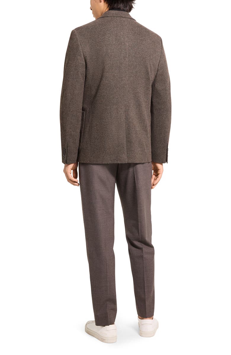 Theory Clinton Textured Knit Twill Sport Coat, Alternate, color, Brownwood Multi