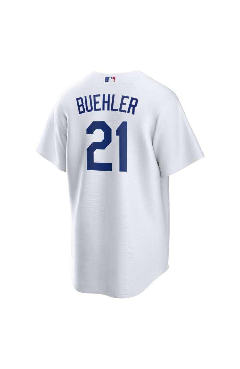 Nike Men's Nike Walker Buehler White Los Angeles Dodgers Home Replica Player Jersey, Alternate, color,
