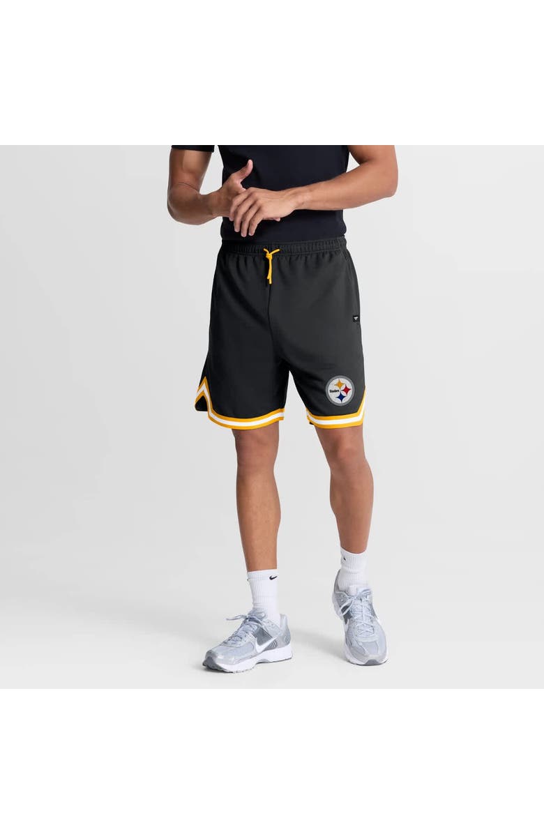FANATICS Men's Fanatics Black Pittsburgh Steelers Fearless Drive Shorts, Main, color, Black