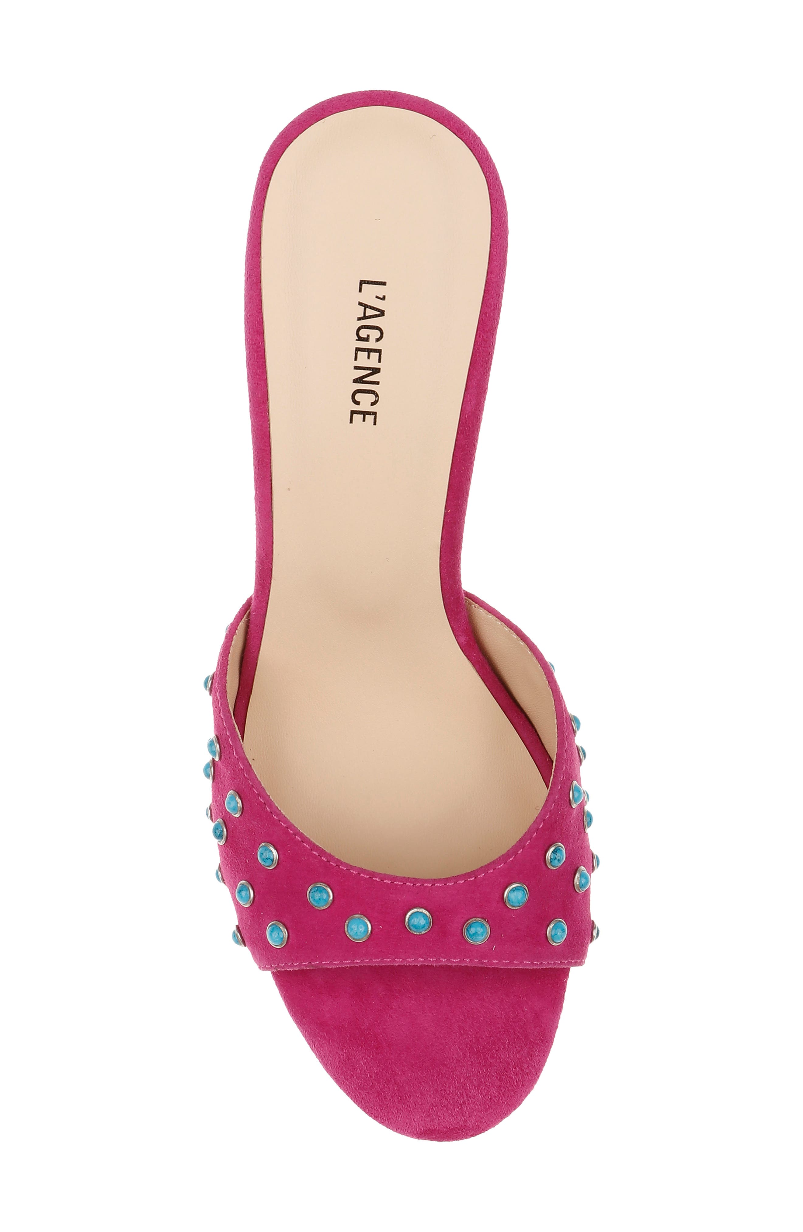 L
AGENCE Lucienne Sandal, Alternate, color, Magenta Suede