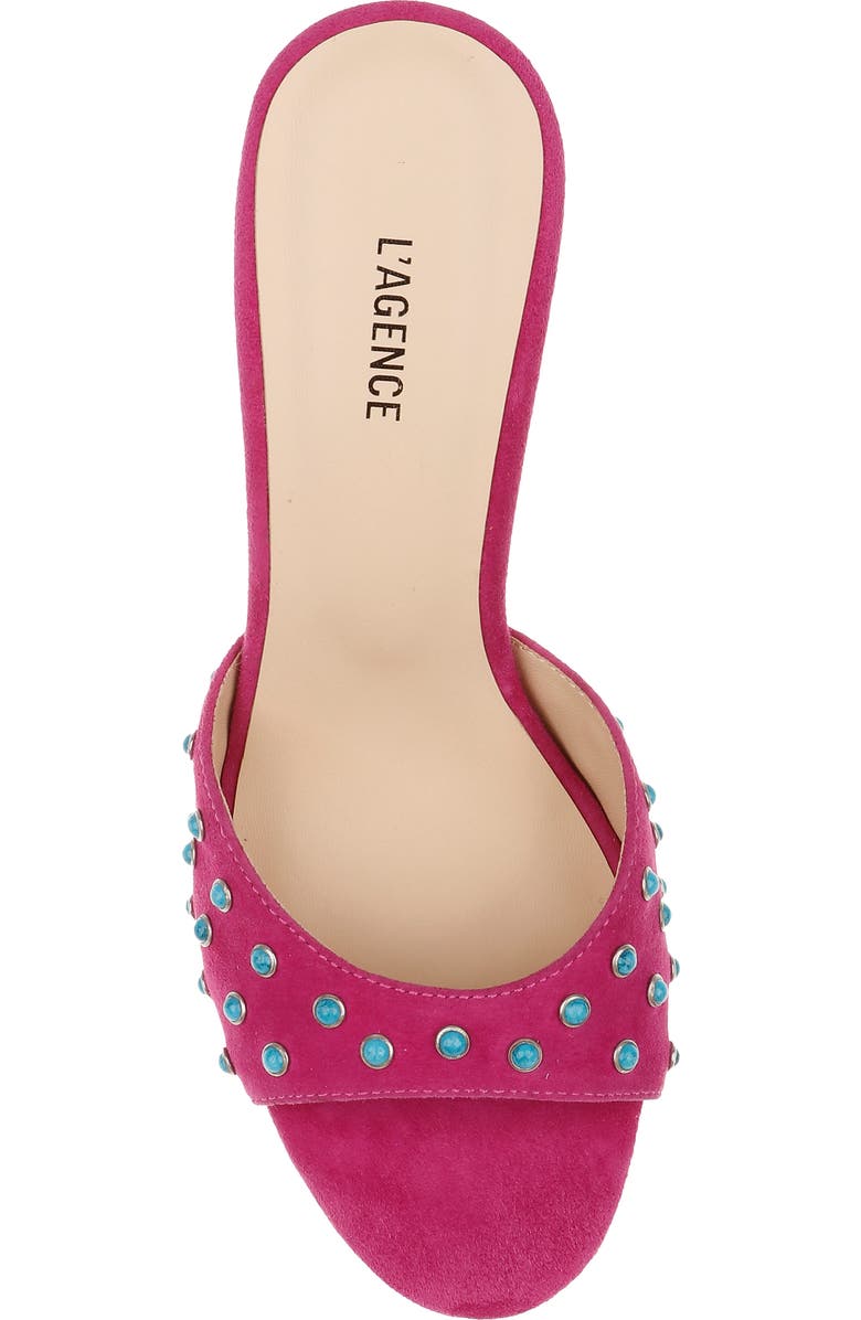 L'AGENCE Lucienne Sandal, Alternate, color, Magenta Suede