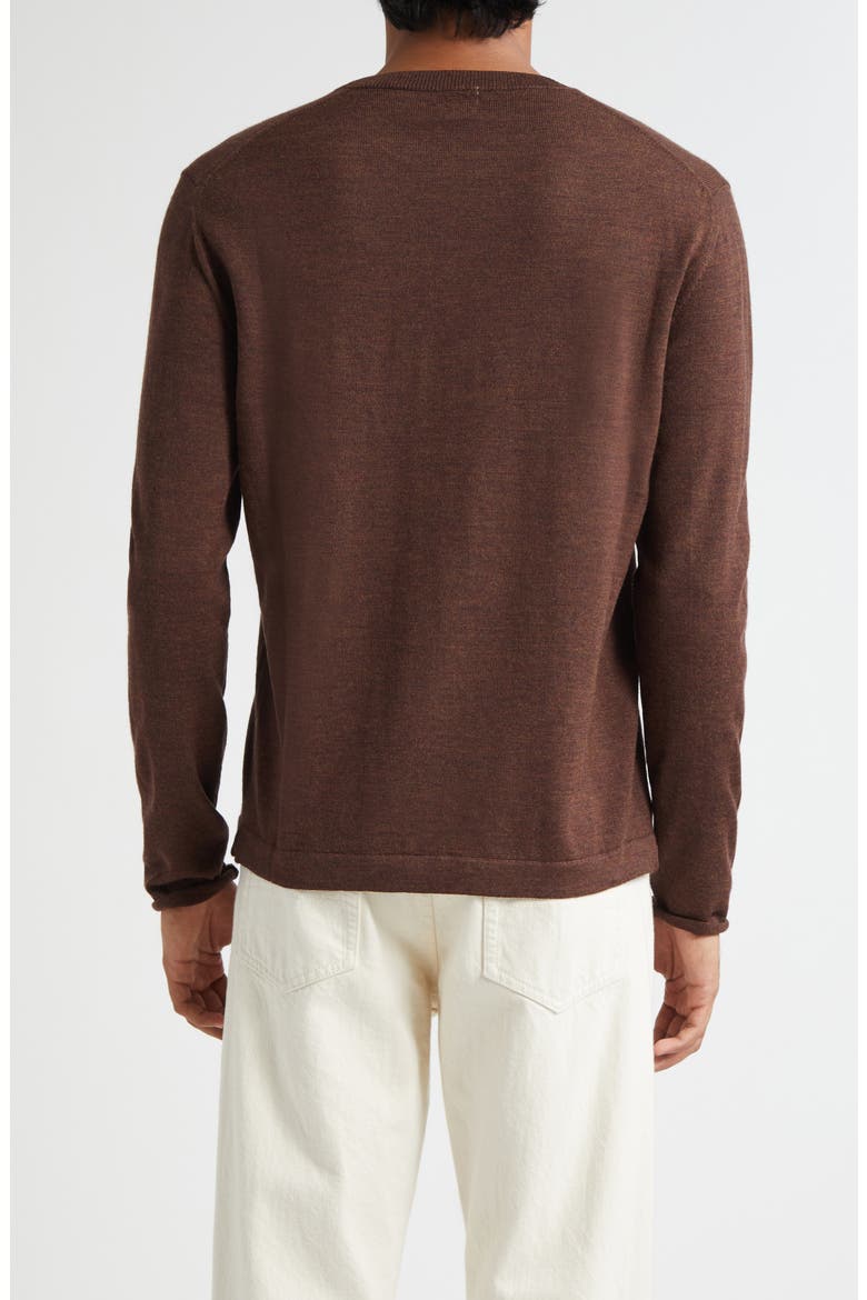 Larry Virgin Wool Crewneck Sweater, Alternate, color, CACAO