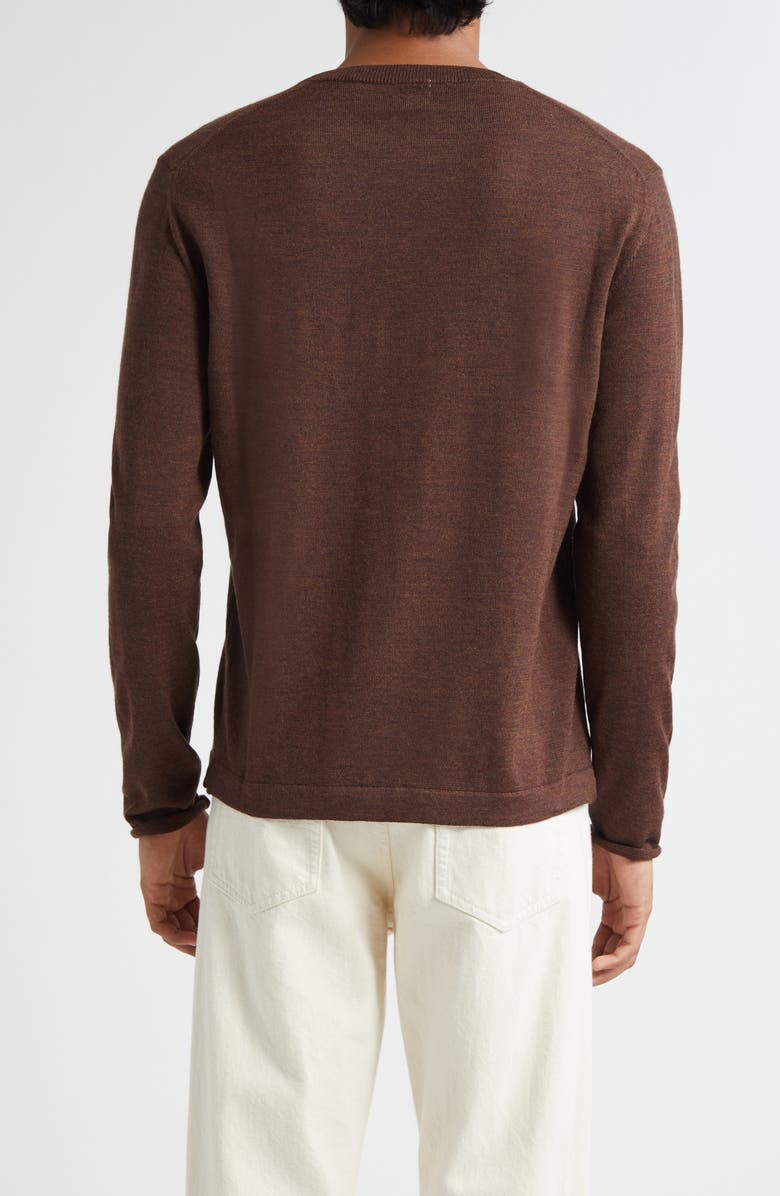 Massimo Alba Larry Virgin Wool Crewneck Sweater, Alternate, color, Cacao