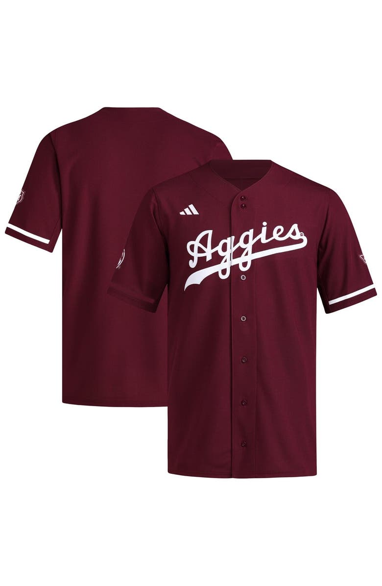 adidas Men's adidas  Maroon Texas A&M Aggies Reversible Retro Full-Button Baseball Jersey, Alternate, color, Maroon