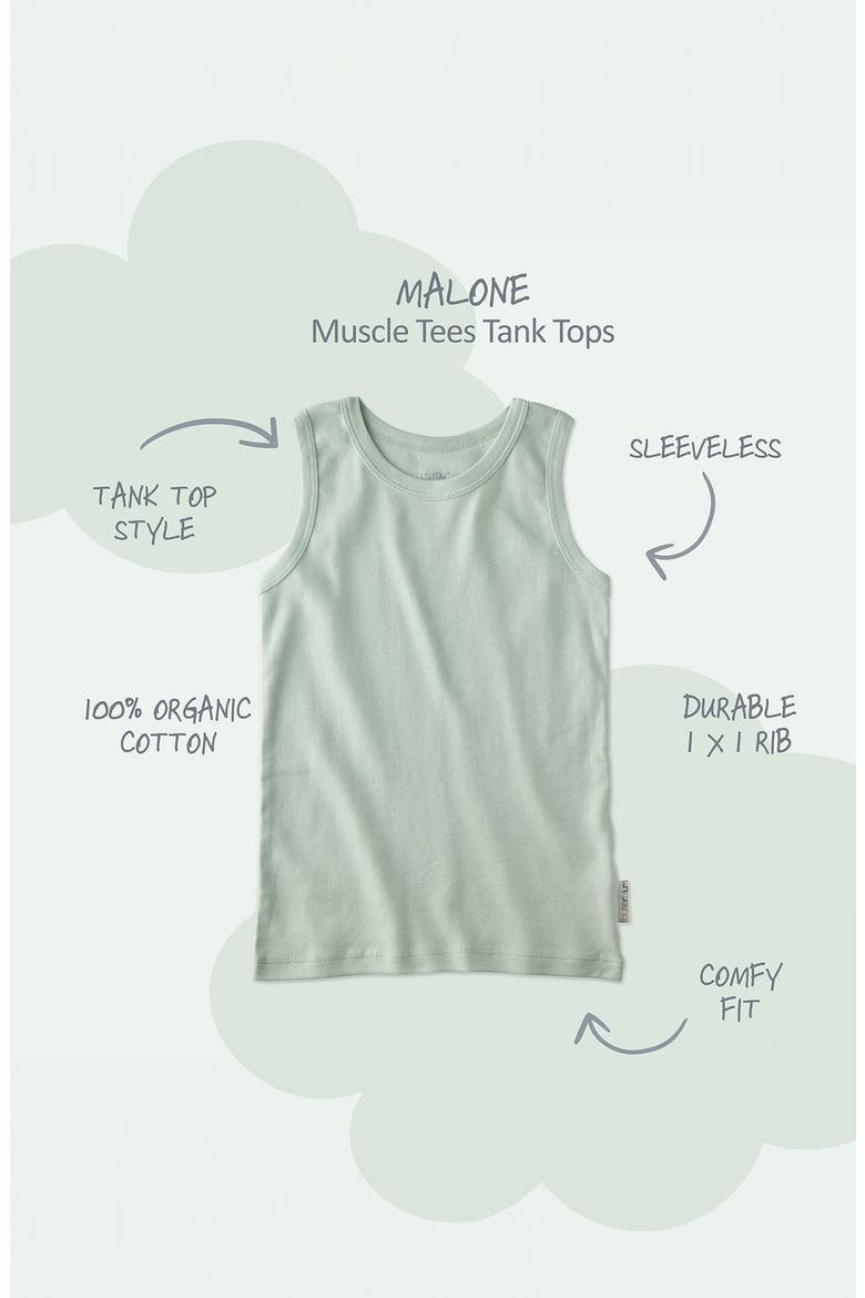 Assorted 10-Pack Malone Organic Cotton Tanks, Alternate, color, SEAFOAM TERRA RAINBOW