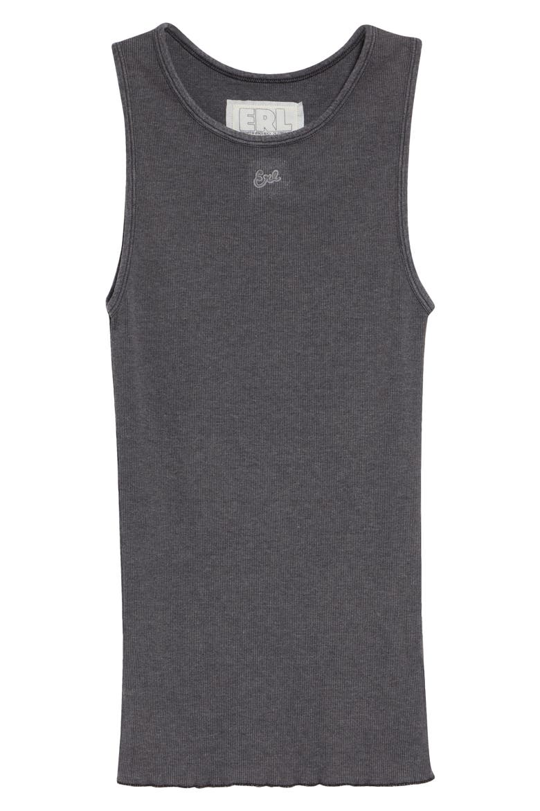Faded Rib Tank, Alternate, color, FADED BLACK