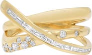 Sara Weinstock Papua Gold Diamond Crossover Ring