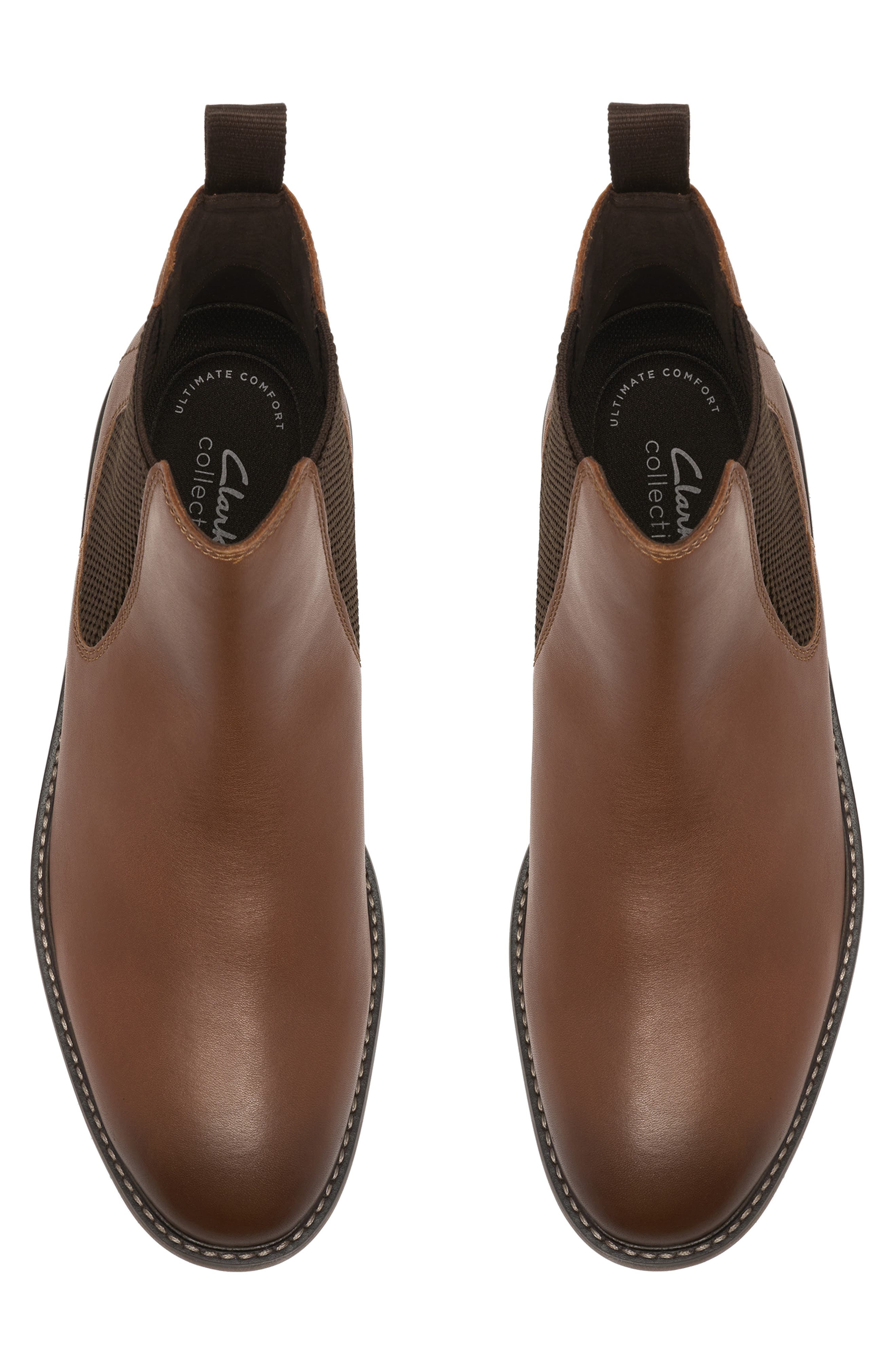 Jaxen Easy Leather Chelsea Boot, Alternate, color, DARK TAN LEA