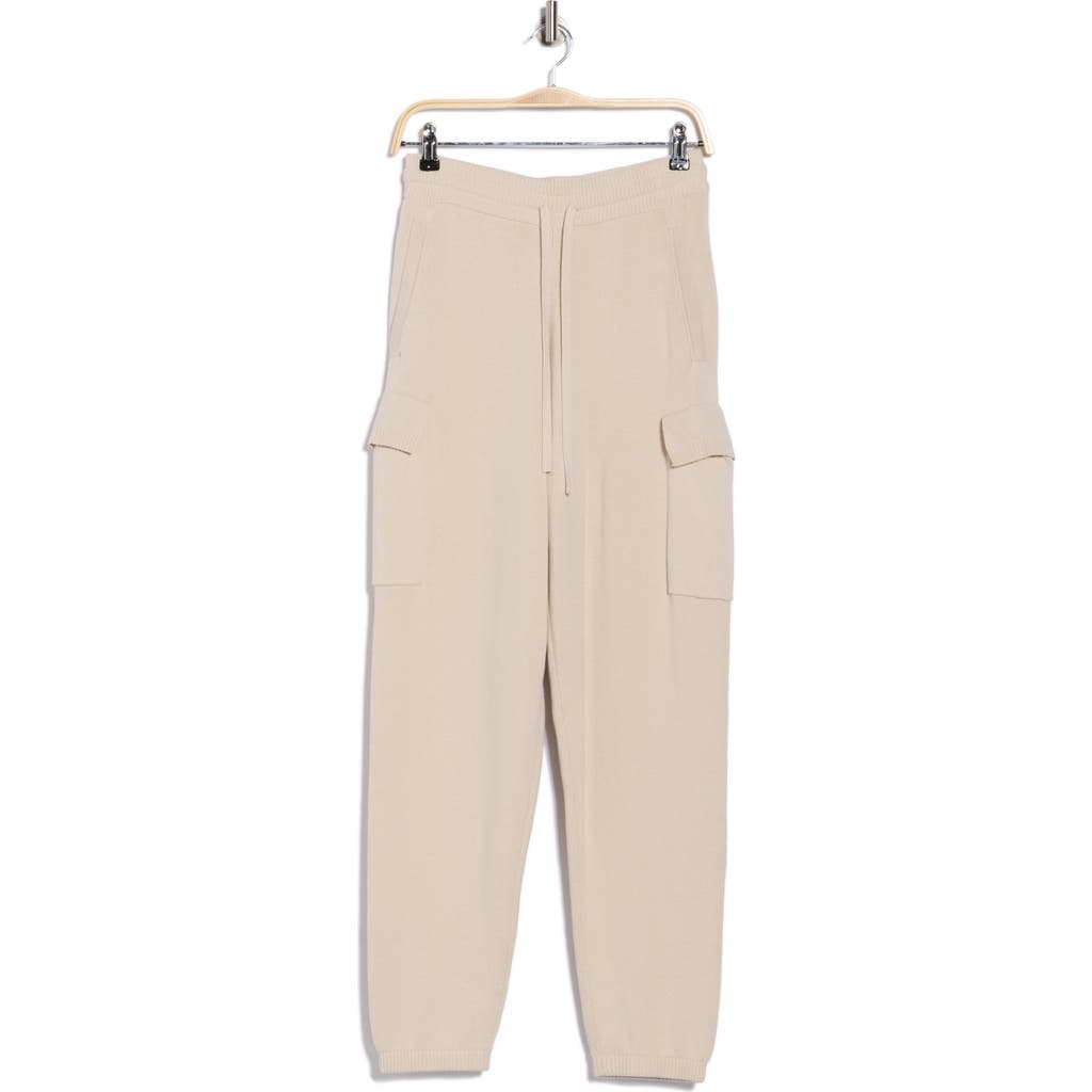 Yogalicious Chill Flow Sweater Knit Cargo Pants In White