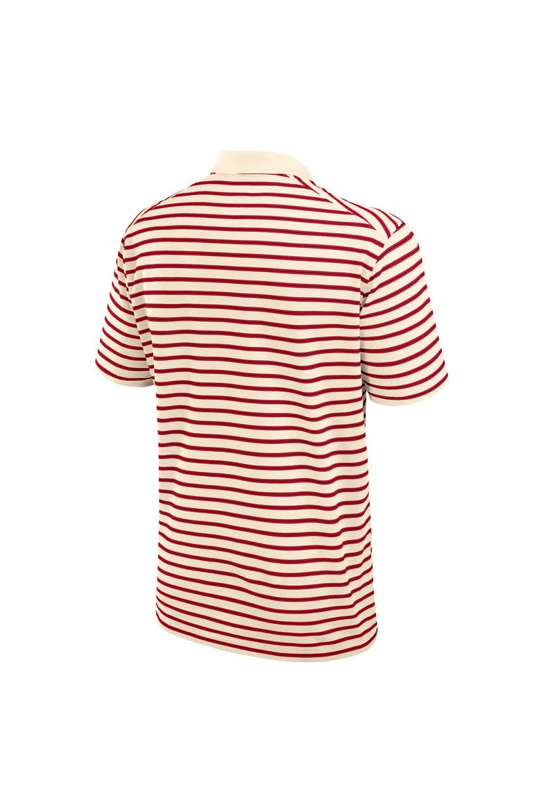 Men's Nike Cream Ohio State Buckeyes Solid Foundation Striped Performance Polo, Alternate, color, Cream