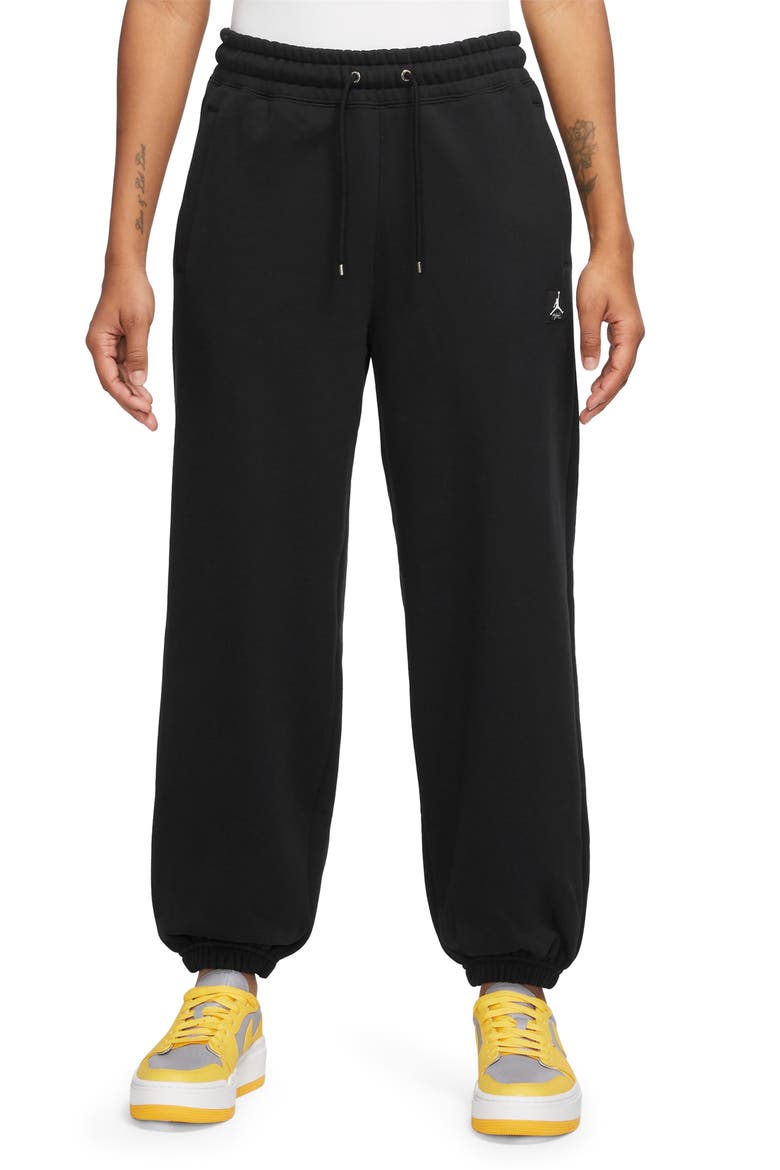 Flight Essentials Washed Fleece Sweatpants, Main, color, BLACK