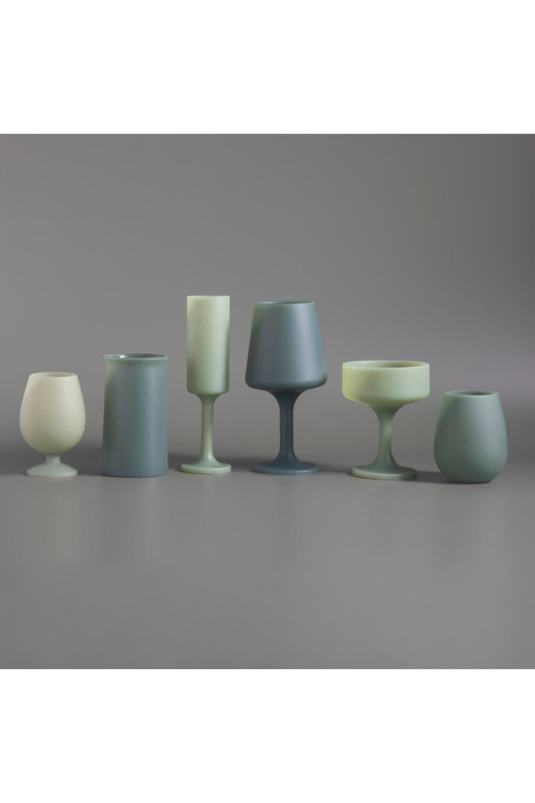 Stemm |Silicone Unbreakable Wine Glasses, Alternate, color, Buttermilk + Cantaloupe