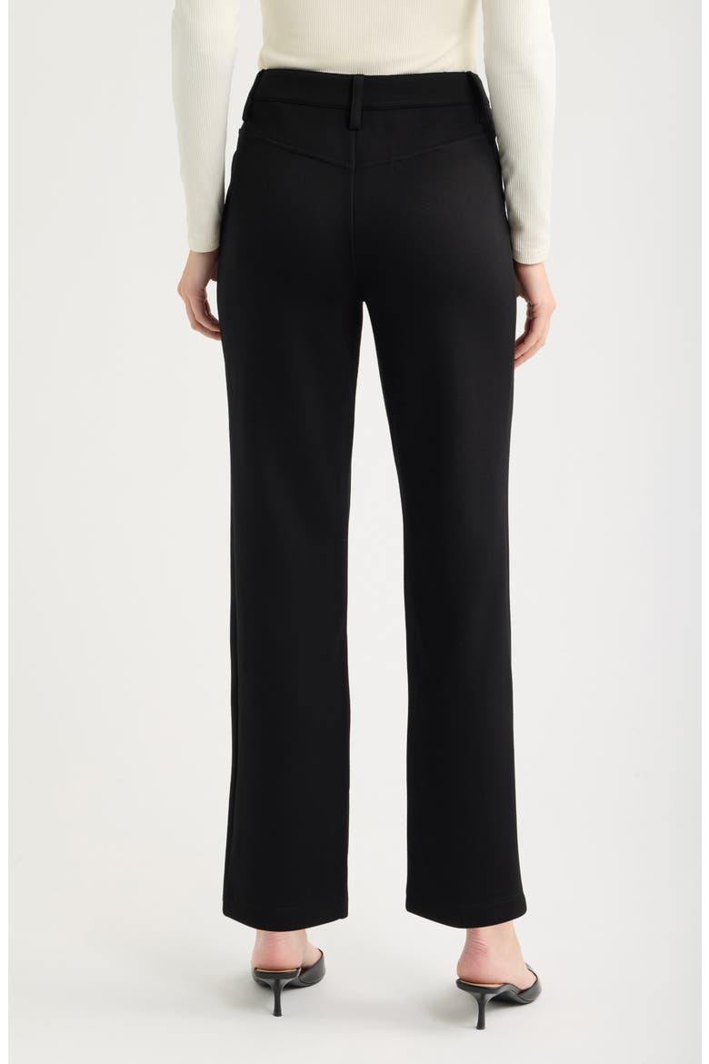 High Waist Straight Leg Pants, Alternate, color, BLACK