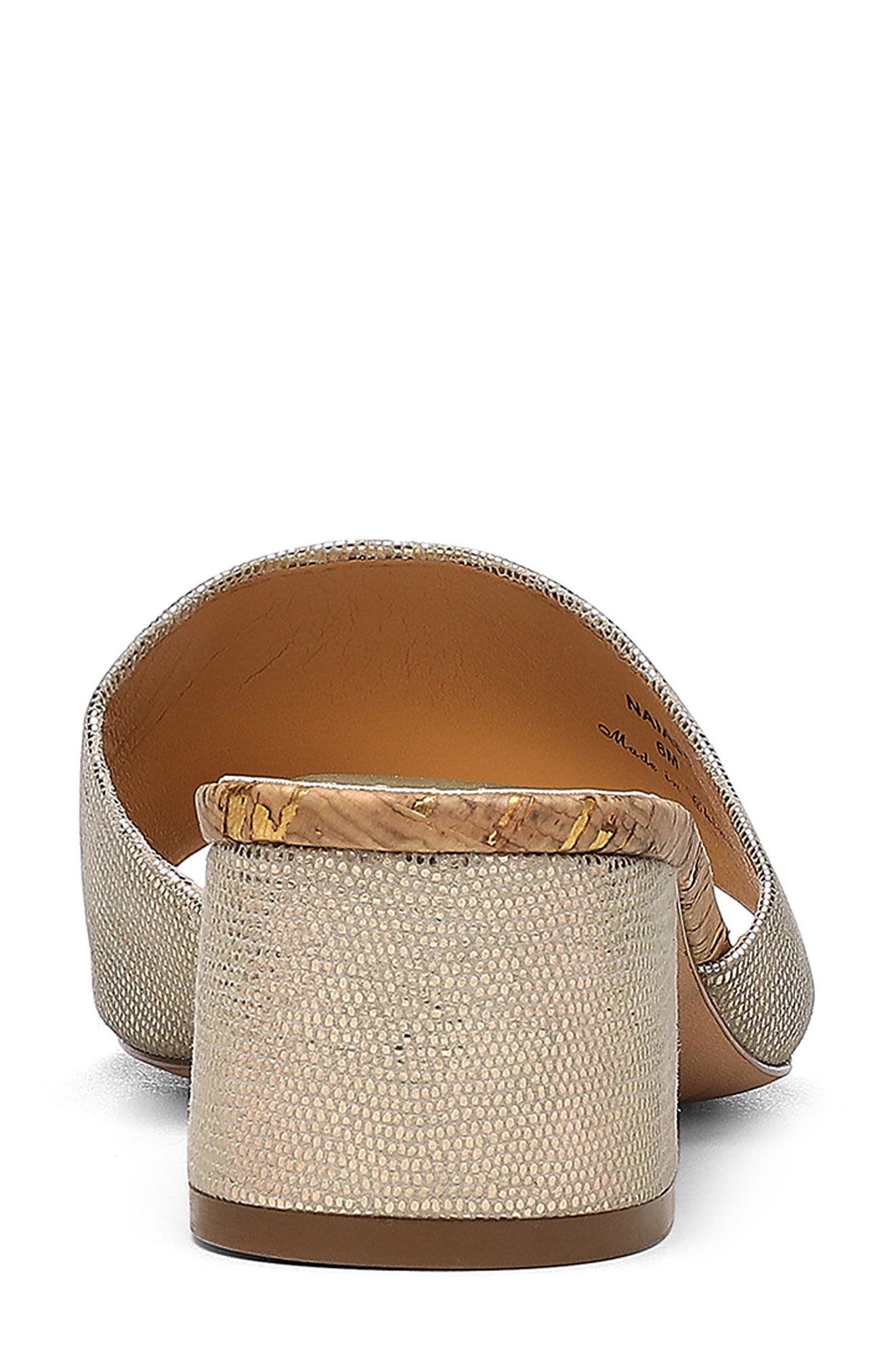 Donald Pliner Naia Embossed Slide Sandal, Alternate, color, Platino