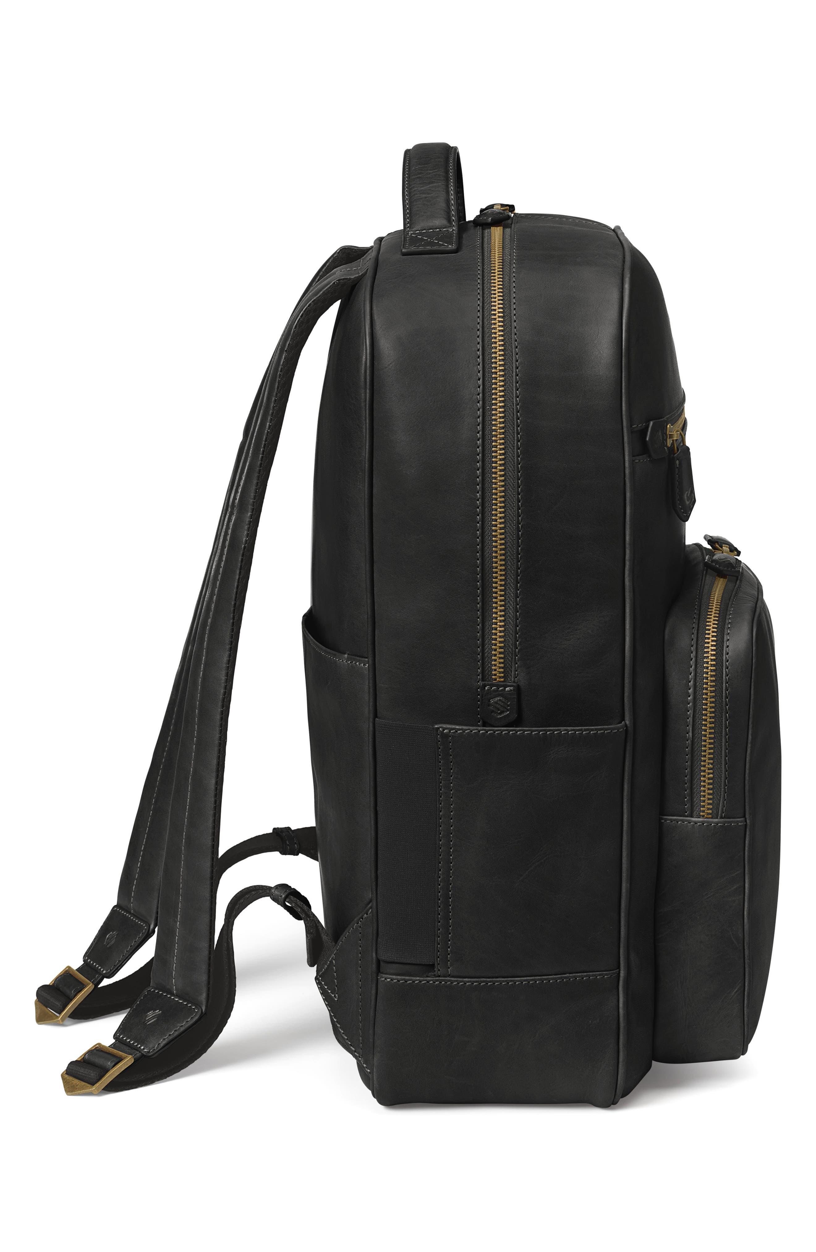 Johnston 
Murphy Rhodes Leather Backpack, Alternate, color, Black