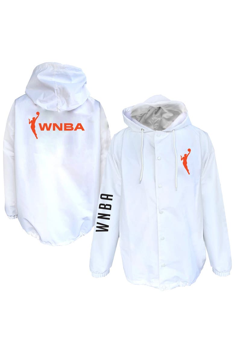 Men's Fanatics  White WNBA Logo Full-Snap Nylon Jacket, Main, color, White