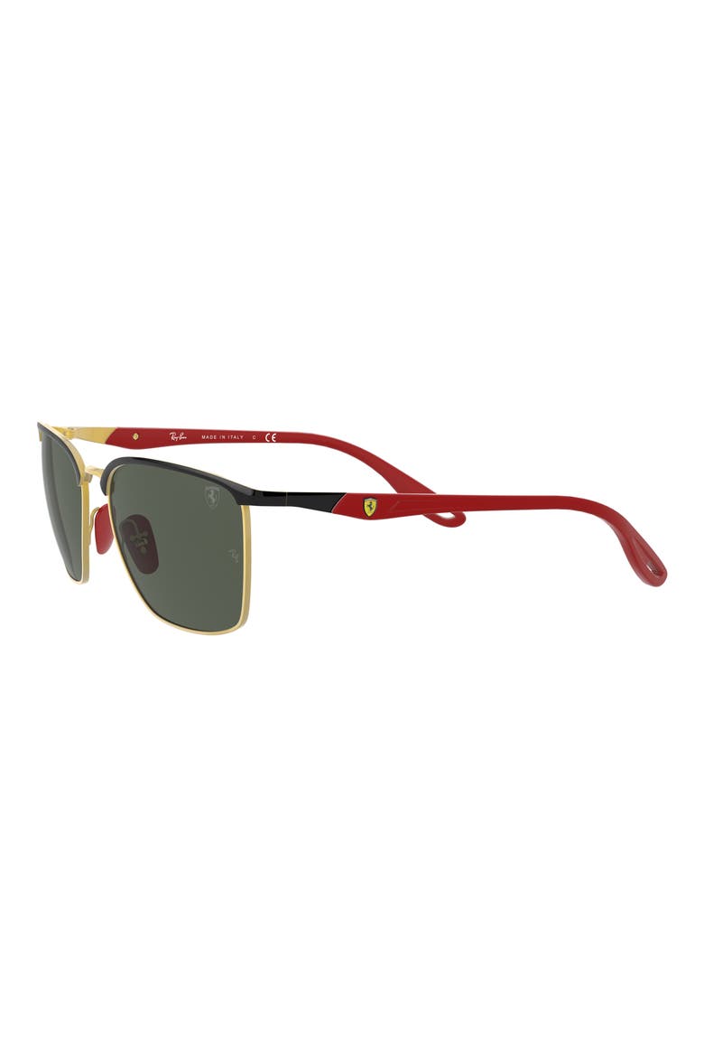 56mm Square Sunglasses, Alternate, color, TOP BLACK