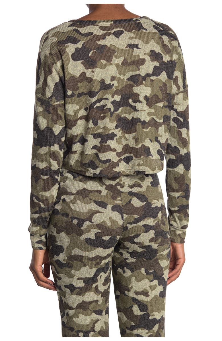 Row A Camo Long Sleeve Thermal Henley, Alternate, color,