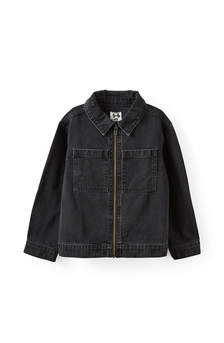 Cotton On Kids Kid's Darren Denim Jacket, Main, color, Balmoral Black