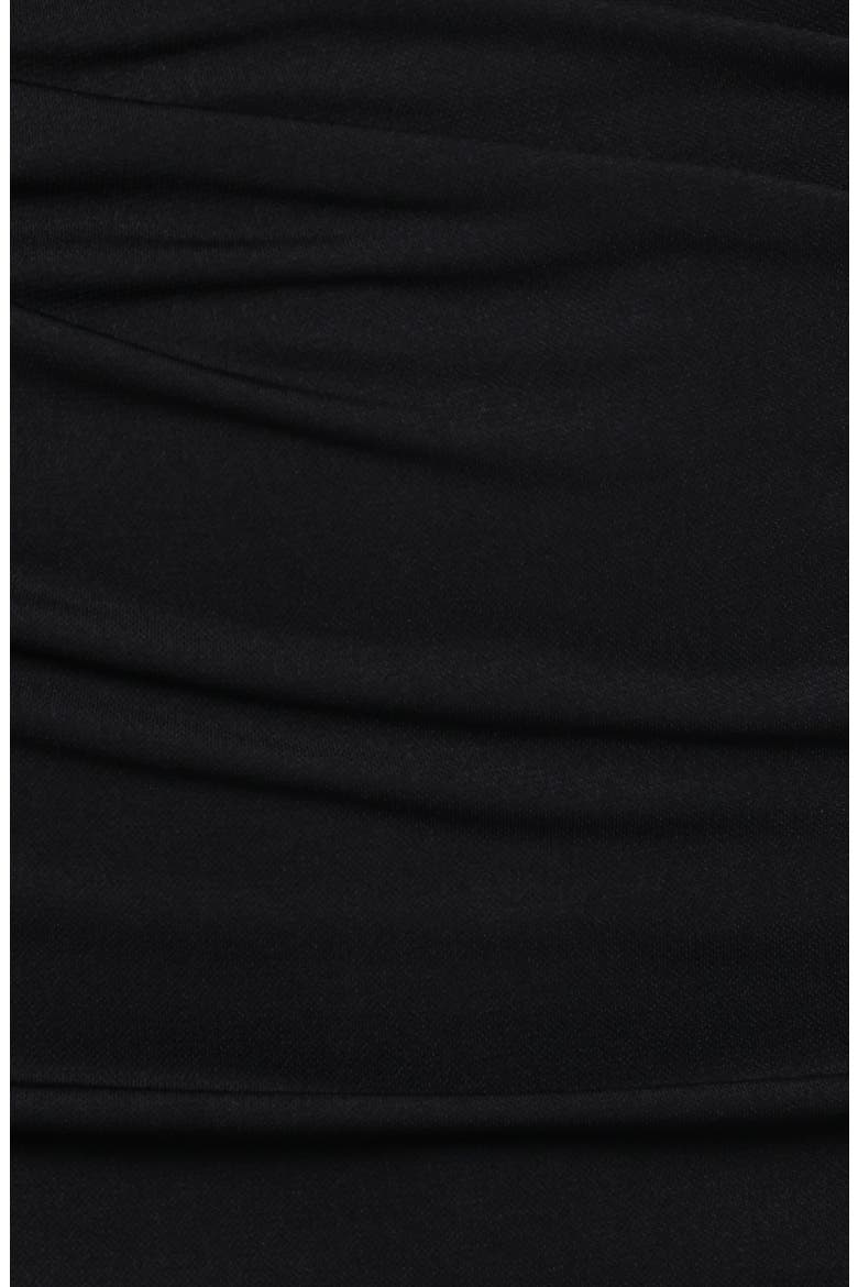Rogan Ruched Long Sleeve Midi Dress, Alternate, color, BLACK