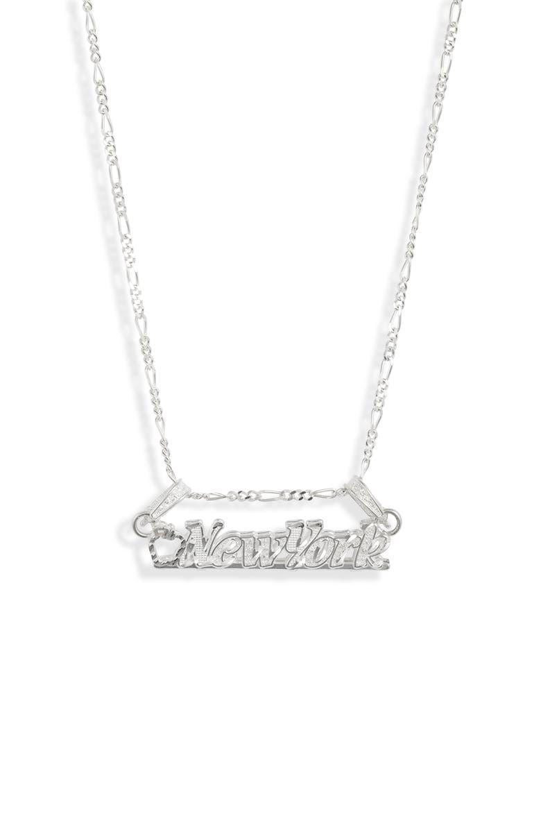 DEADSTOCK JEWELRY New York Pendant Necklace, Main, color,