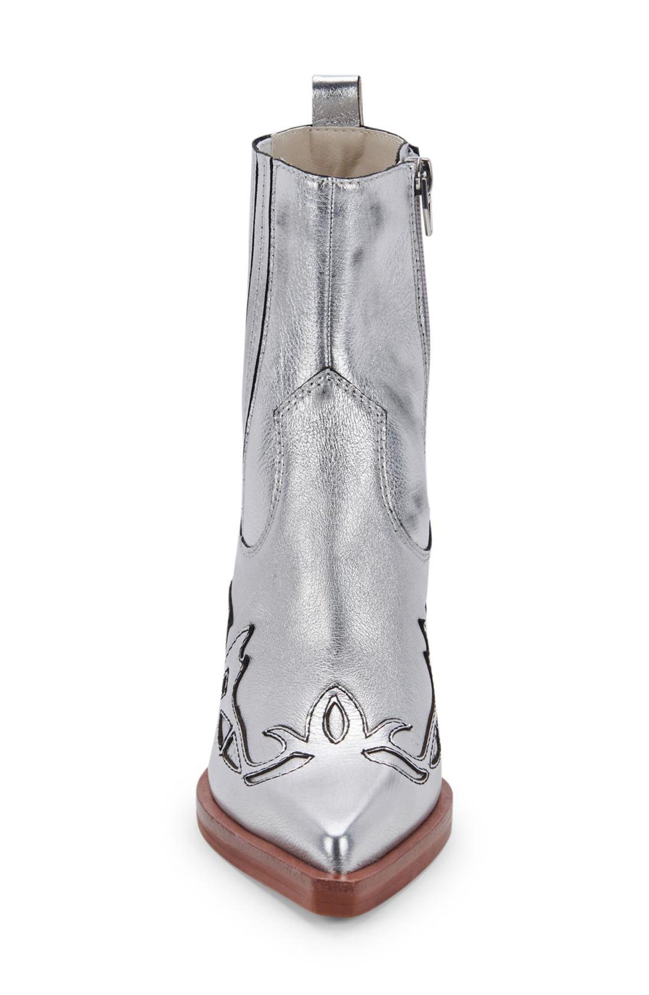 Beaux Western Boot, Alternate, color, SILVER LEATHER