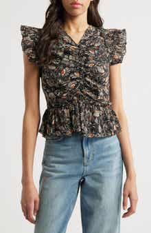 Rails Cali Floral Print Peplum Top