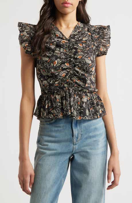 Rails Cali Floral Print Peplum Top