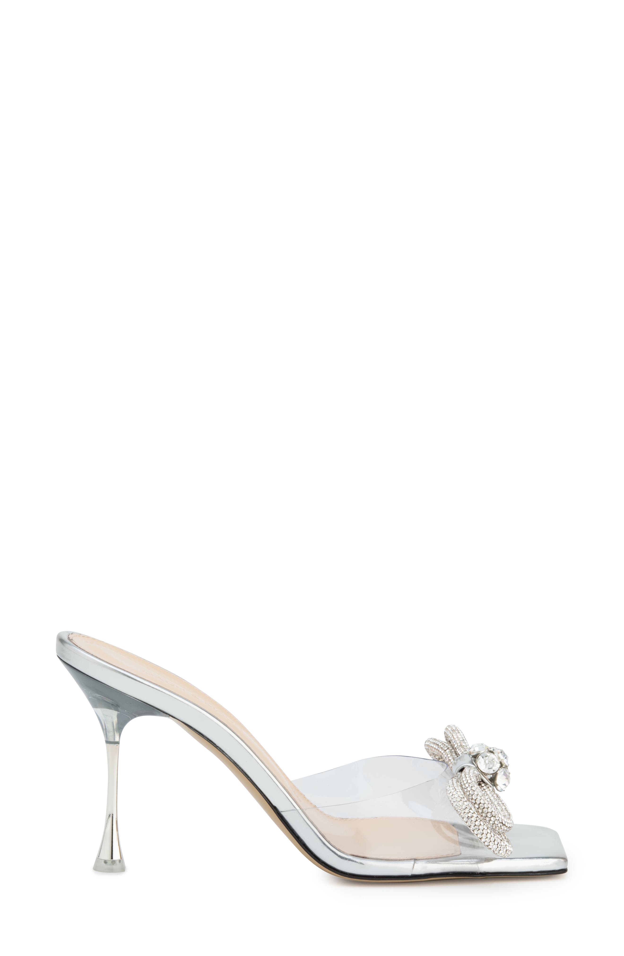 Mach & Mach Double Bow Clear Slide Sandal, Alternate, color, 