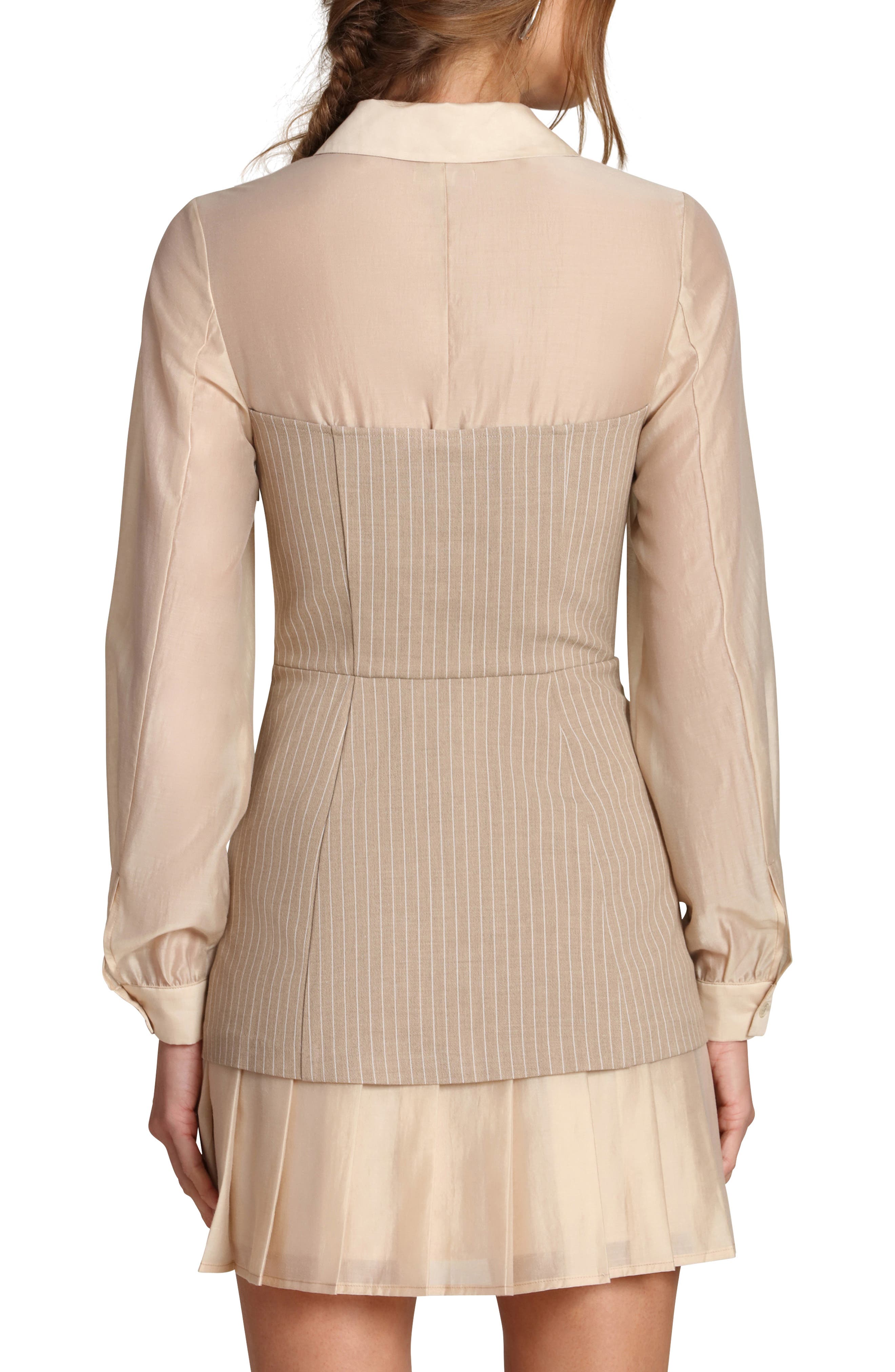 long sleeve twofer pinafore mini dress Long sleeve twofer pinafore mini dress, Maeve by