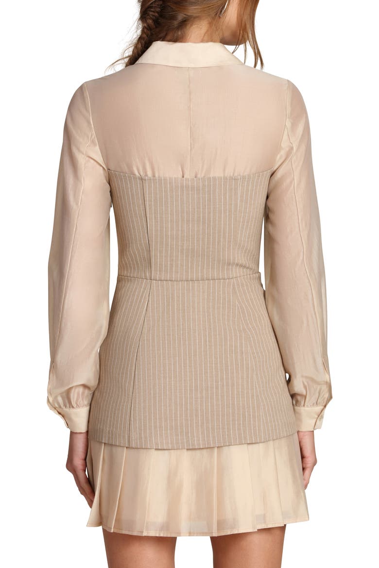 amy twofer long sleeve shirt top mini dress Francesca's Amy Twofer Long Sleeve Shirt Top Mini Dress at MarketFair Shoppes in Princeton, NJ