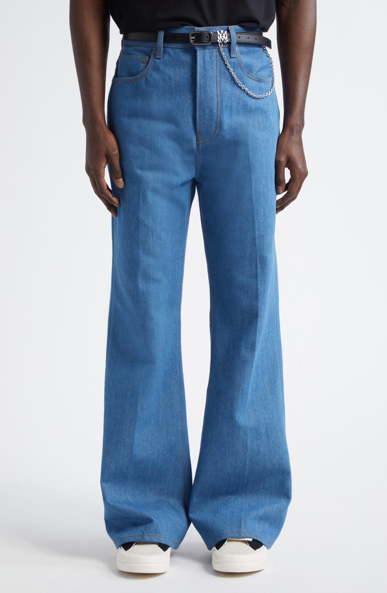 AMIRI Crease Flare Jeans, Main, color, 
