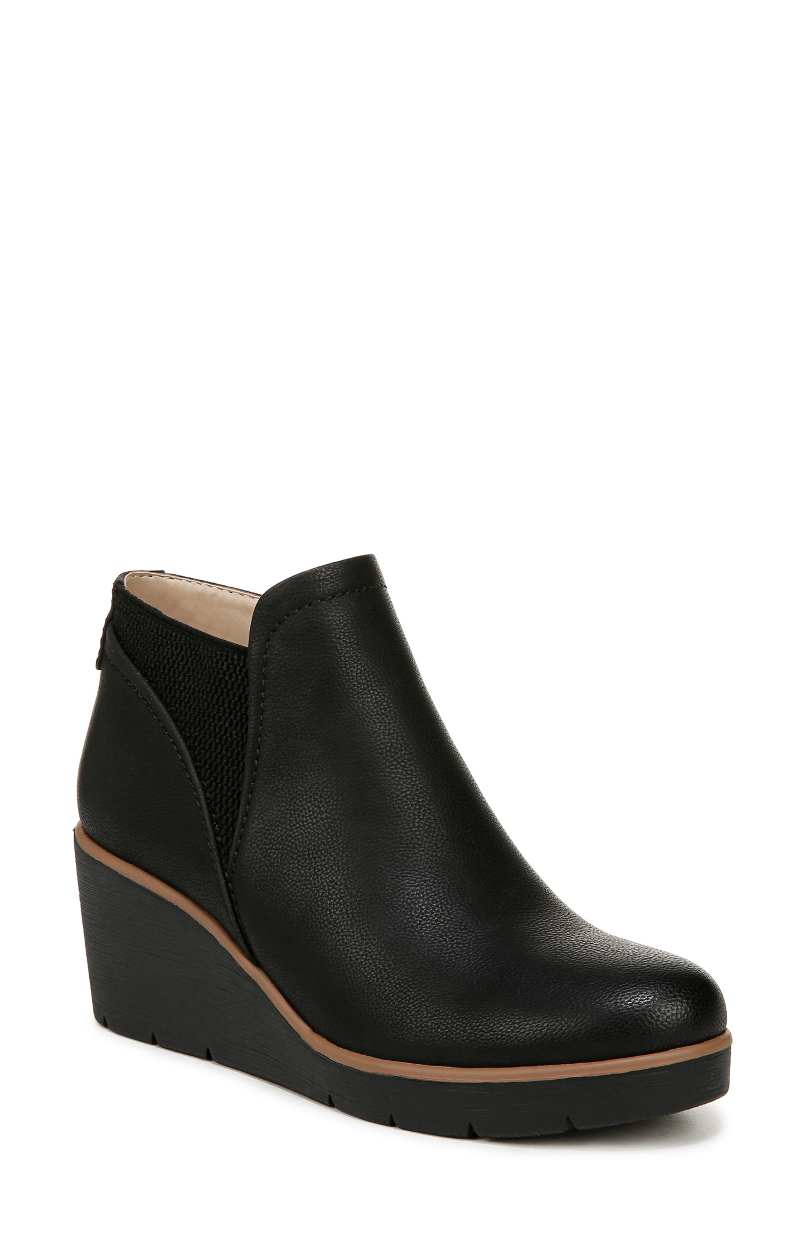 SOUL NATURALIZER Affirm Wedge Bootie, Main, color, Black Faux Leather