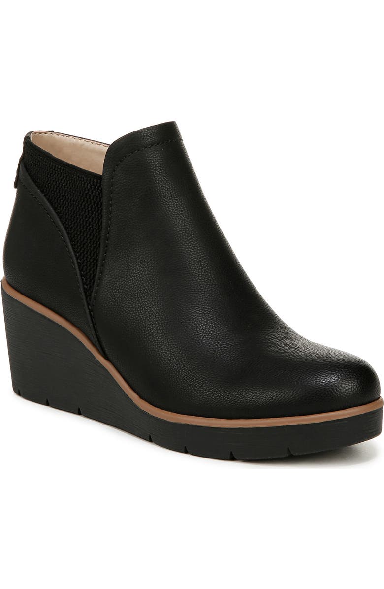 SOUL NATURALIZER Affirm Wedge Bootie, Main, color, Black Faux Leather