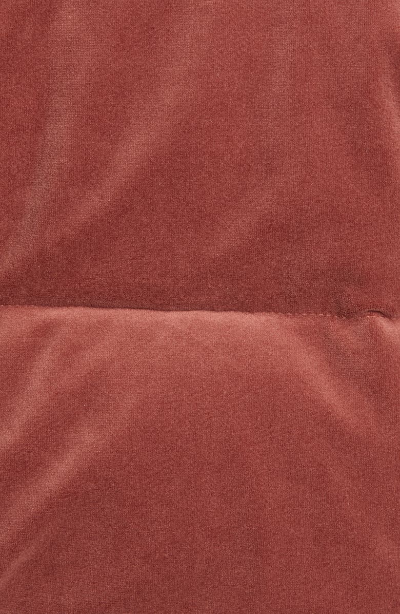 Rachel Parcell Velvet Puffer Coat, Alternate, color, 