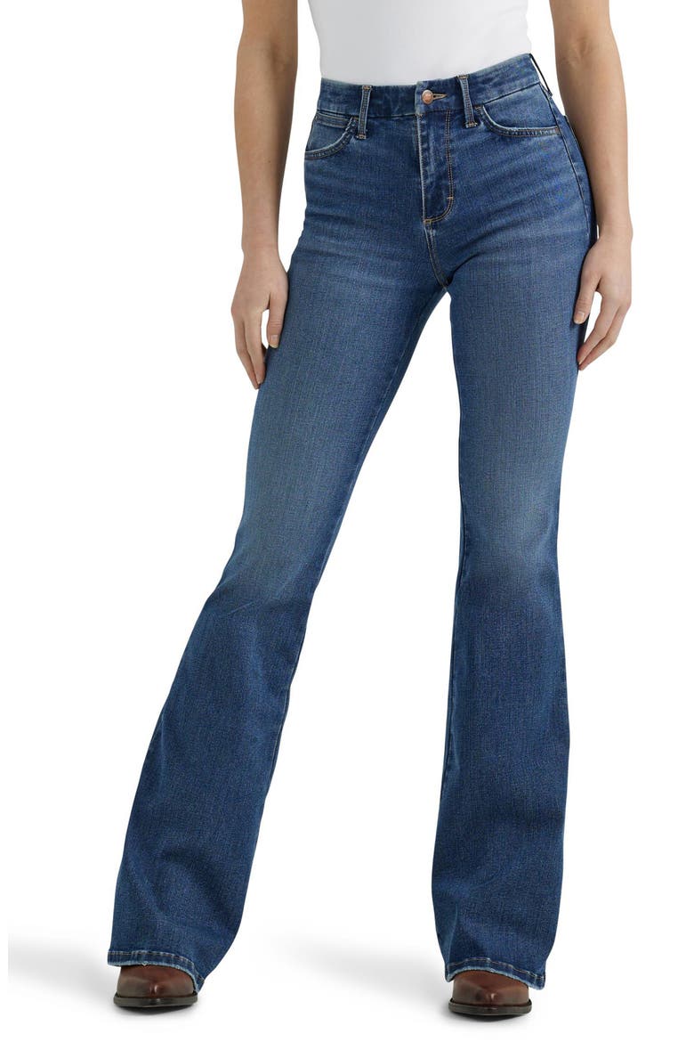 Bespoke High Waist Flare Jeans, Main, color, LILY
