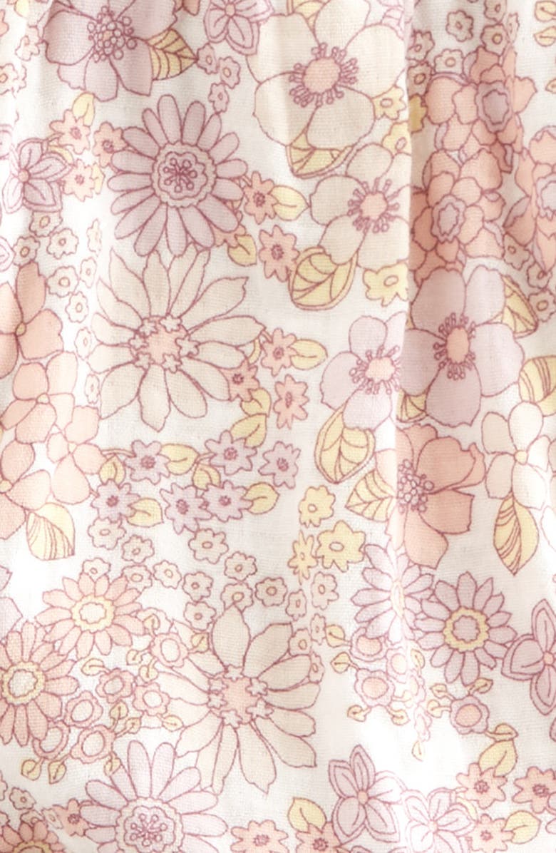 Nordstrom Printed Cotton Bubble Romper, Alternate, color, Ivory Egret Flat Flowers