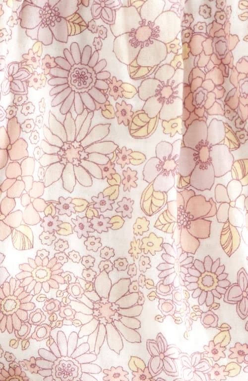 Nordstrom Printed Cotton Bubble Romper In Pink