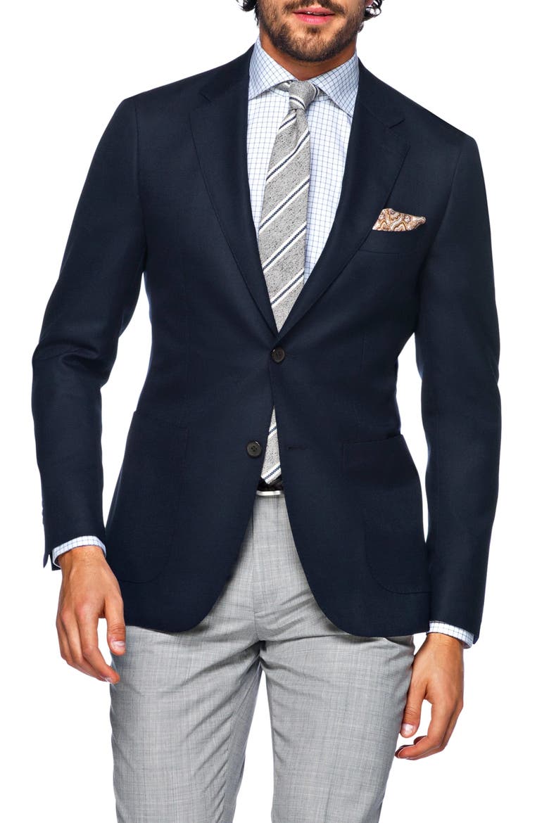 Slim Fit Navy Wool Sport Coat, Main, color, NAVY
