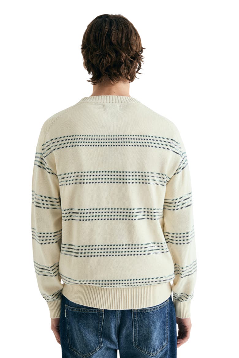 Retro Striped Sweater, Alternate, color, Offwhite