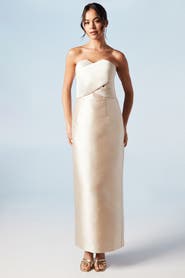 Coast Bandeau Twill Bow Back Bridesmaids Dress