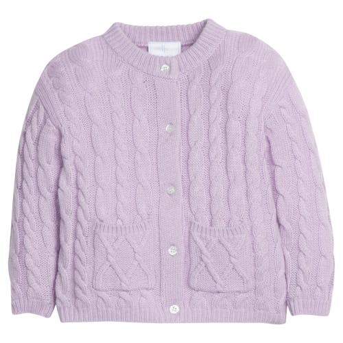 Little English Kids' Classic Cashmere Blend Cardigan In Purple