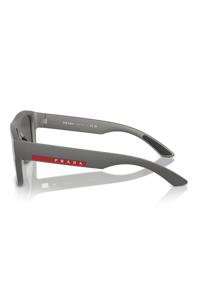 56mm Square Sunglasses, Alternate, color, GREY SILVER