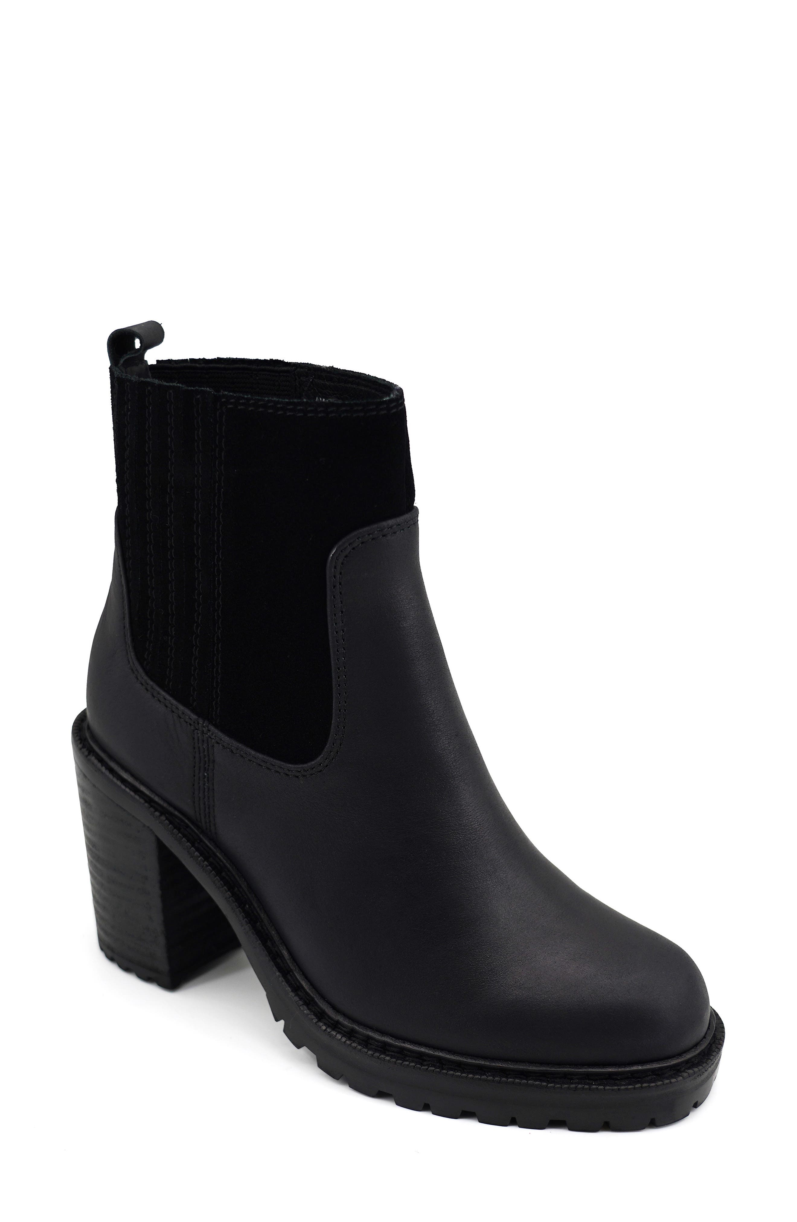 Artisan Crafted By Zigi Amalia Platform Chelsea Boot, Main, color, Black Leather