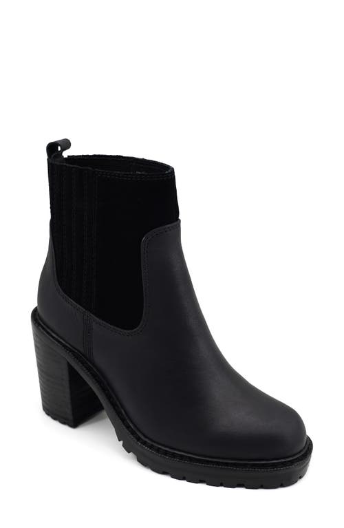 Artisan Crafted By Zigi Amalia Platform Chelsea Boot in Black Leather 