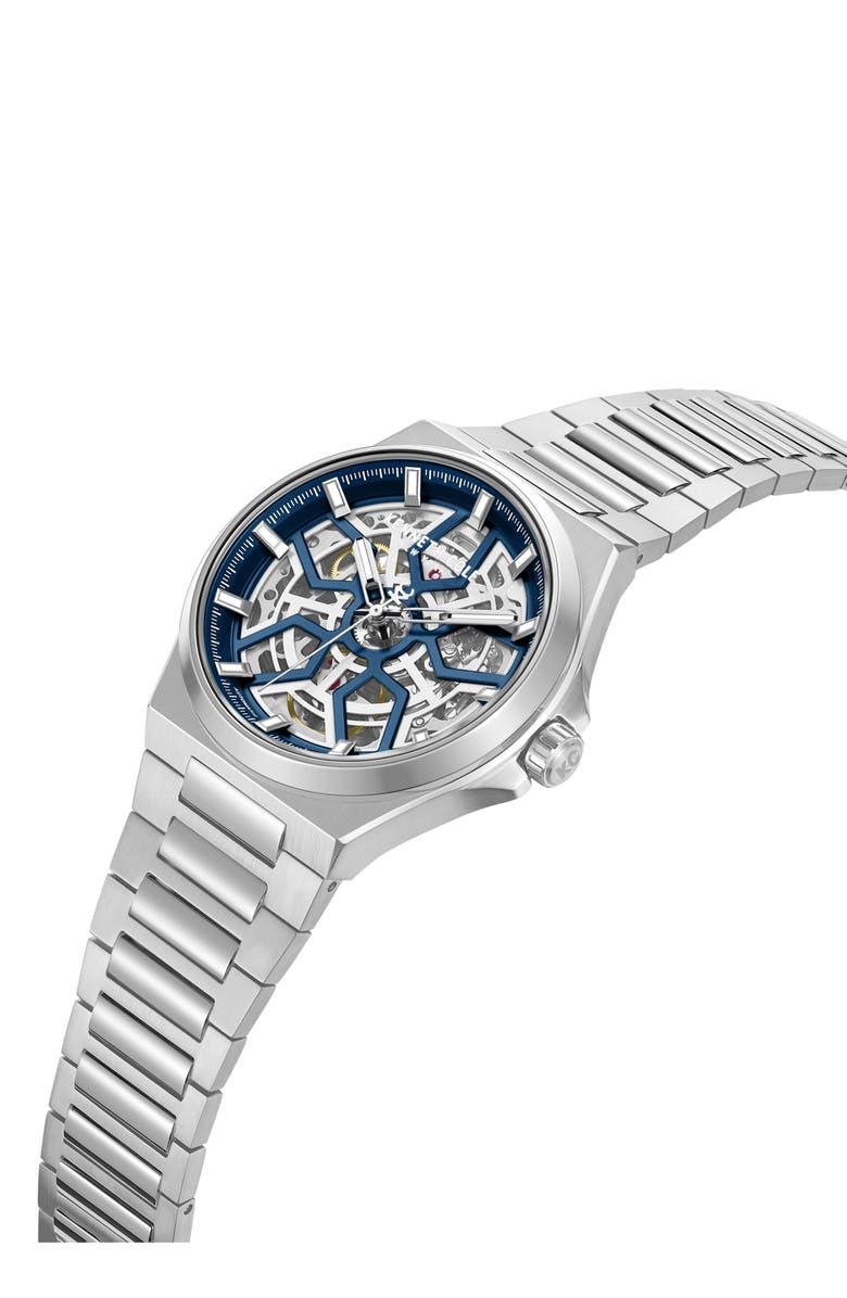 Kenneth Cole New York Automatic Bracelet Watch, 43.5mm, Alternate, color, Silver