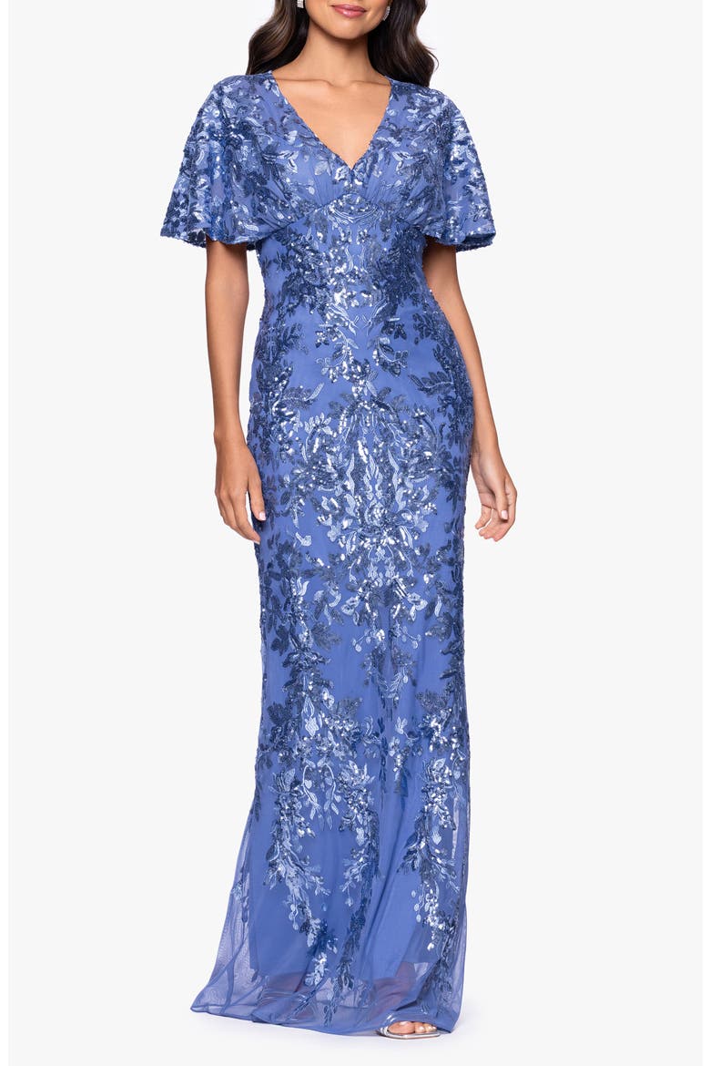 Sequin Mesh Dress, Main, color, PERIWINKLE