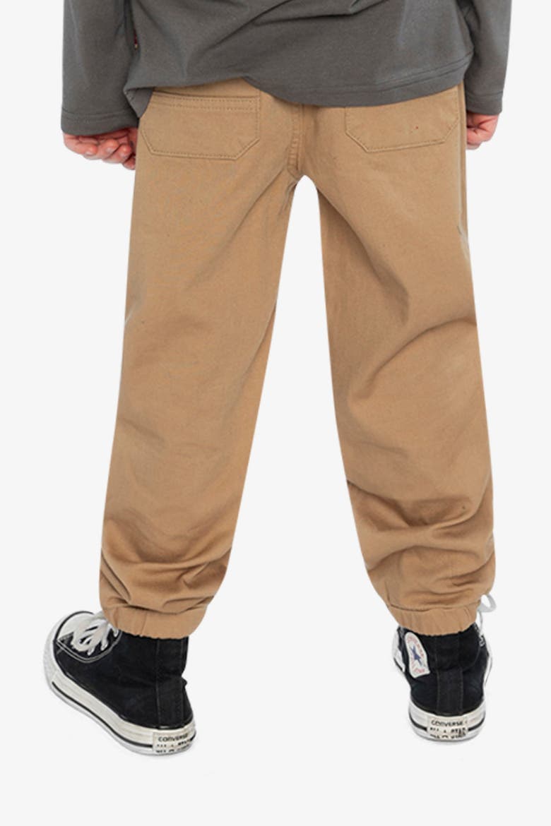 Stretch Canvas Jogger Pants with Patch Pockets, Alternate, color, Beige